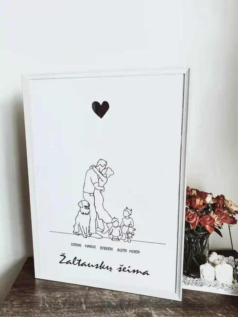 Individualus plakatas šeimai